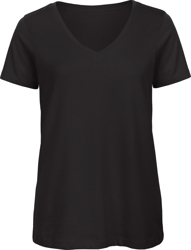 Ladies' Inspire V-Neck T-Shirt (black) for embroidery and printing - B ...